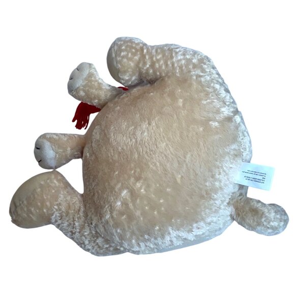 Dog Plush Golden Lab Puppy Holiday Christmas Deer Reindeer Antlers Red Scarf VTG - Picture 6 of 10